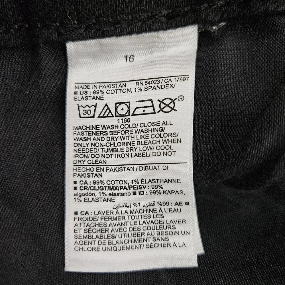 Old Navy OG Straight Denim Shorts Black Jack High Rise Rolled Cuffed - Picture 5 of 6